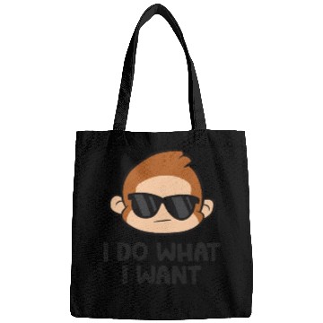 Discover Cute Monkey Ape I Do What I Want Bags