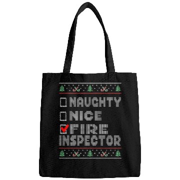 Discover Naughty Nice Fire Inspector, Matching Christmas Bags