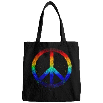 Discover Rainbow Peace Sign LGBT Gay Pride Bags