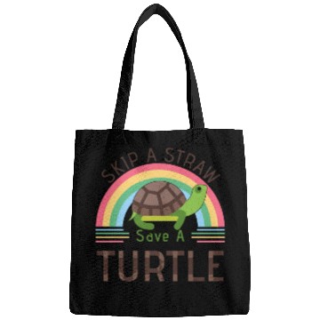 Discover Rainbow Skip A Straw Save A Turtle Turtles Lover Bags
