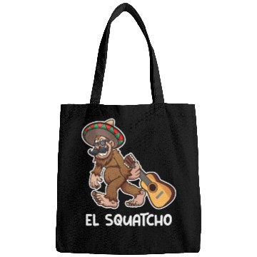 Discover El Squatcho Funny mexican guitar sasquatch Bags