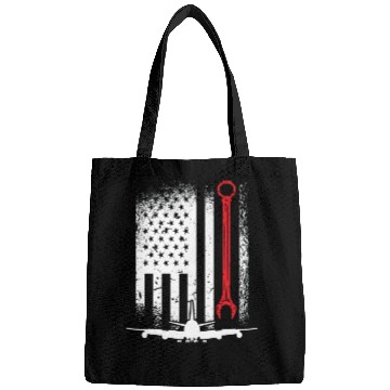 Discover Aircraft Mechanic Flag Plane Aviation Pilot Planes Bags