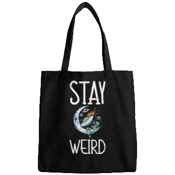 Discover Stay Weird Unidentified Flying Object Outer Space Bags