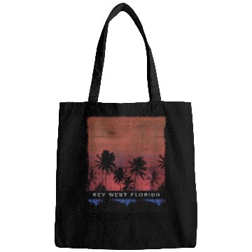 Discover Key West Florida Vacation Souvenir Palm Tree Beach Bags