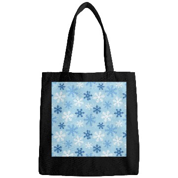 Discover Blue Snowflakes Pattern Bags