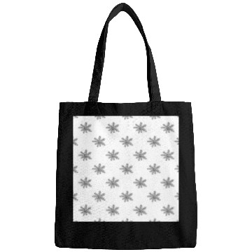 Discover Abstract Snowflakes Pattern White Black Bags