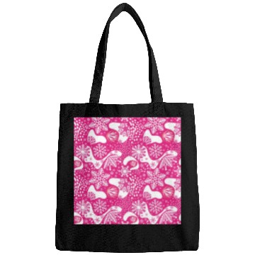 Discover Abstract Pink Winter Pattern Bags