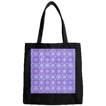 Discover Modern Snowflakes Pattern Purple Blue Bags