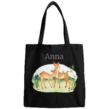 Discover Forest Animal Deer Flowers Name Anna Bags