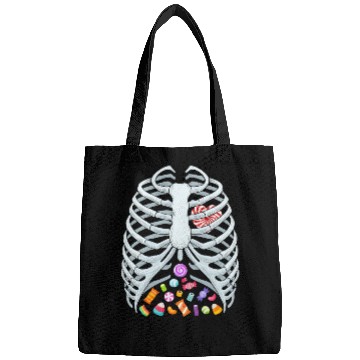 Discover Funny Candy Skeleton Rib Cage Halloween Costume Bags