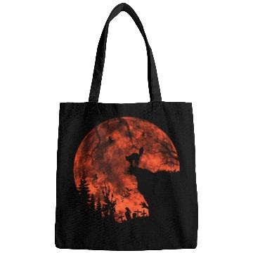 Discover Cat Red Moon trick or treat Bats Forest Funny Hall Bags