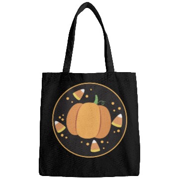 Discover Pumkpin on a circle with candy corn Bags