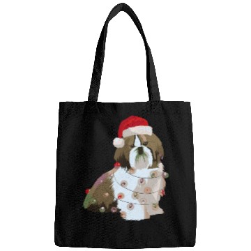 Discover Shih Tzu Christmas Lights Xmas Dog Lover Bags