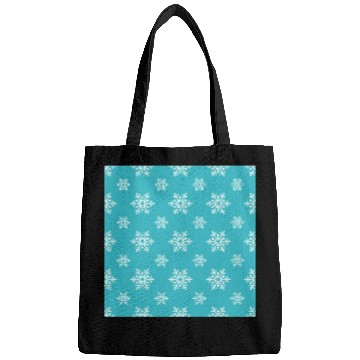 Discover Decorative Teal Snowflakes Pattern Bags