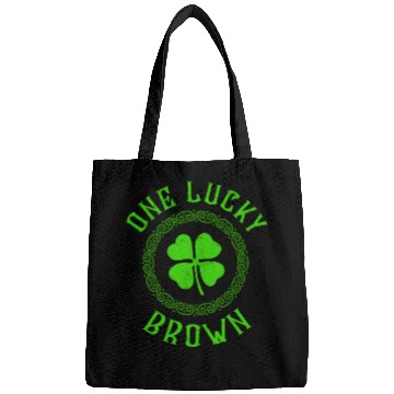 Discover One Lucky Brown Irish Family 4 Leaf Clover Bags