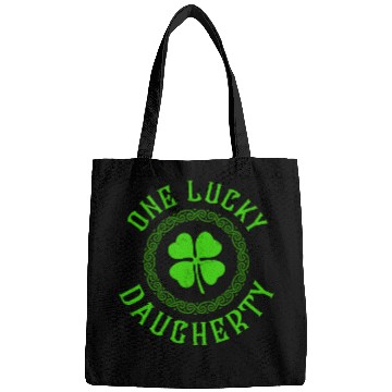 Discover One Lucky Daugherty Irish Family 4 Leaf Clover Bags