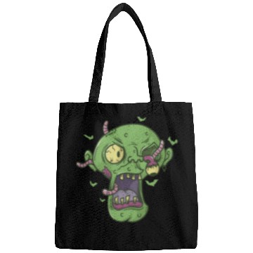 Discover creepy Halloween Head with Worms Bags