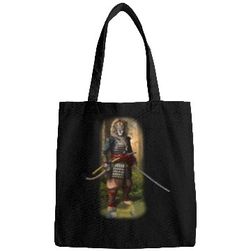 Discover Exclusive Hand Drawn Samurai Lion Bags