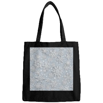 Discover Grey Snowflakes Pattern Bags