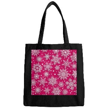 Discover Elegant Pink Snowflakes Pattern Bags