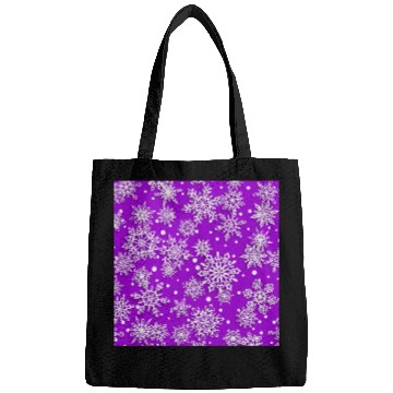 Discover Purple Snowflakes Pattern Bags