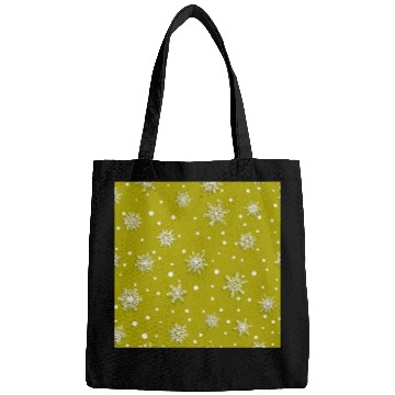 Discover Yellow Snowflakes Pattern Bags