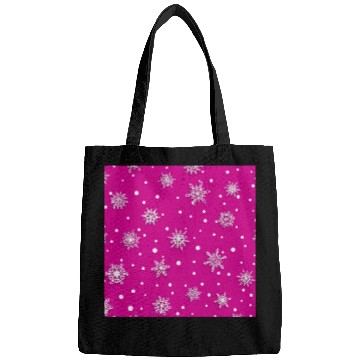 Discover Pink Snowflakes Pattern Bags
