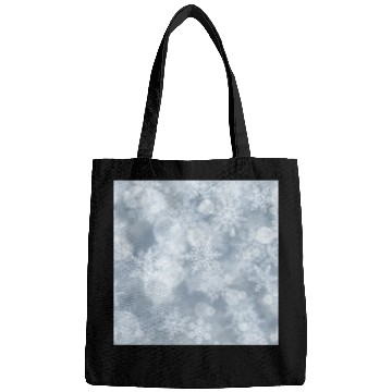 Discover Grey White Snowflakes Pattern Bags