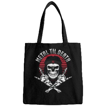 Discover Metal Til Death Skeleton-Themed Halloween Costume Bags