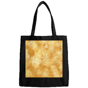 Discover Orange White Snowflakes Pattern Bags