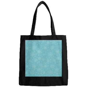Discover Teal Snowflakes Pattern Bags
