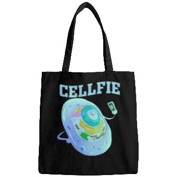 Discover Funny Cellfie Cell Biology Teacher Selfie Dad Bags