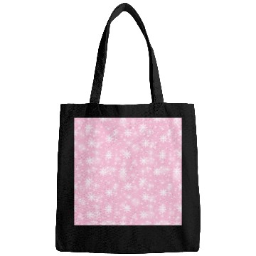Discover Pink Snowflakes Pattern Bags