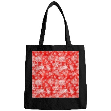 Discover Red White Snowflakes Pattern Bags