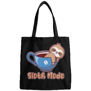 Discover Funny cute lazy sloth coffee design for cool sloth Bags