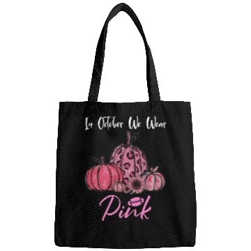 Discover In October We Wear Pink Bags freehanded