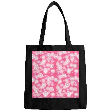 Discover Pink White Snowflakes Pattern Bags