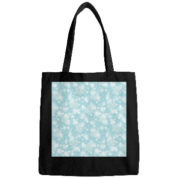 Discover Teal Snowflakes Pattern Bags