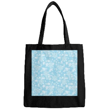 Discover Pretty Blue Snowflakes Pattern Bags