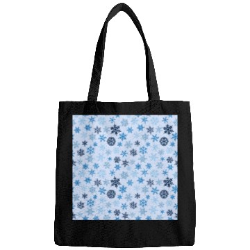 Discover Blue Snowflakes Pattern Bags