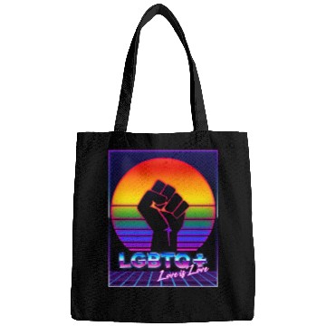 Discover LGBT Pride 80s Retro Vaporwave Sunset Bags
