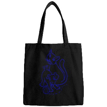 Discover Cat And Dog Blue Bags