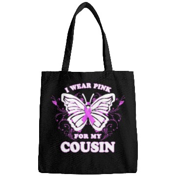 Discover Breast Cancer Awareness Wear Pink Ribbon Cousin Bags