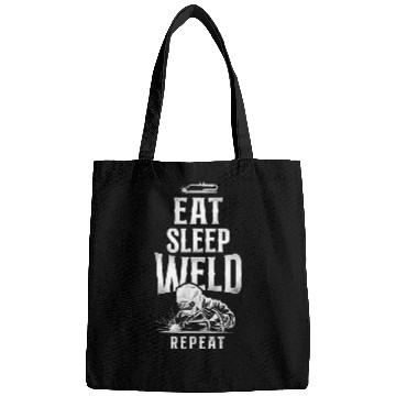 Discover Welder Welding Vintage Eat Sleep Bags