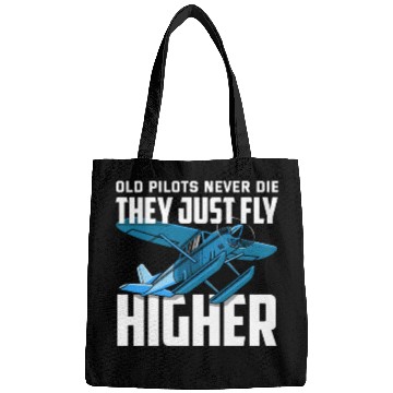 Discover Funny Pilot Gift Old Pilots Never Die Bags