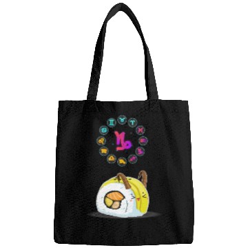 Discover Japanese Sushi Funny Capricorn Zodiac Sushi Lover Bags