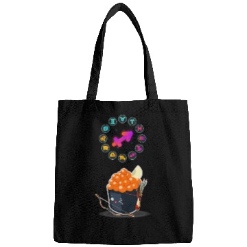 Discover Japanese Sushi Funny Sagittarius Zodiac Sushi Pun Bags