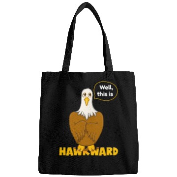 Discover Hawk Word Pun for Animal Lovers Bags