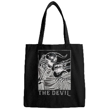 Discover Skeleton Bones Tarot Card Occult Devil Gothic Bags