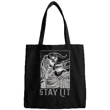Discover Skeleton Bones Tarot Card Occult Stay Gothic Bags